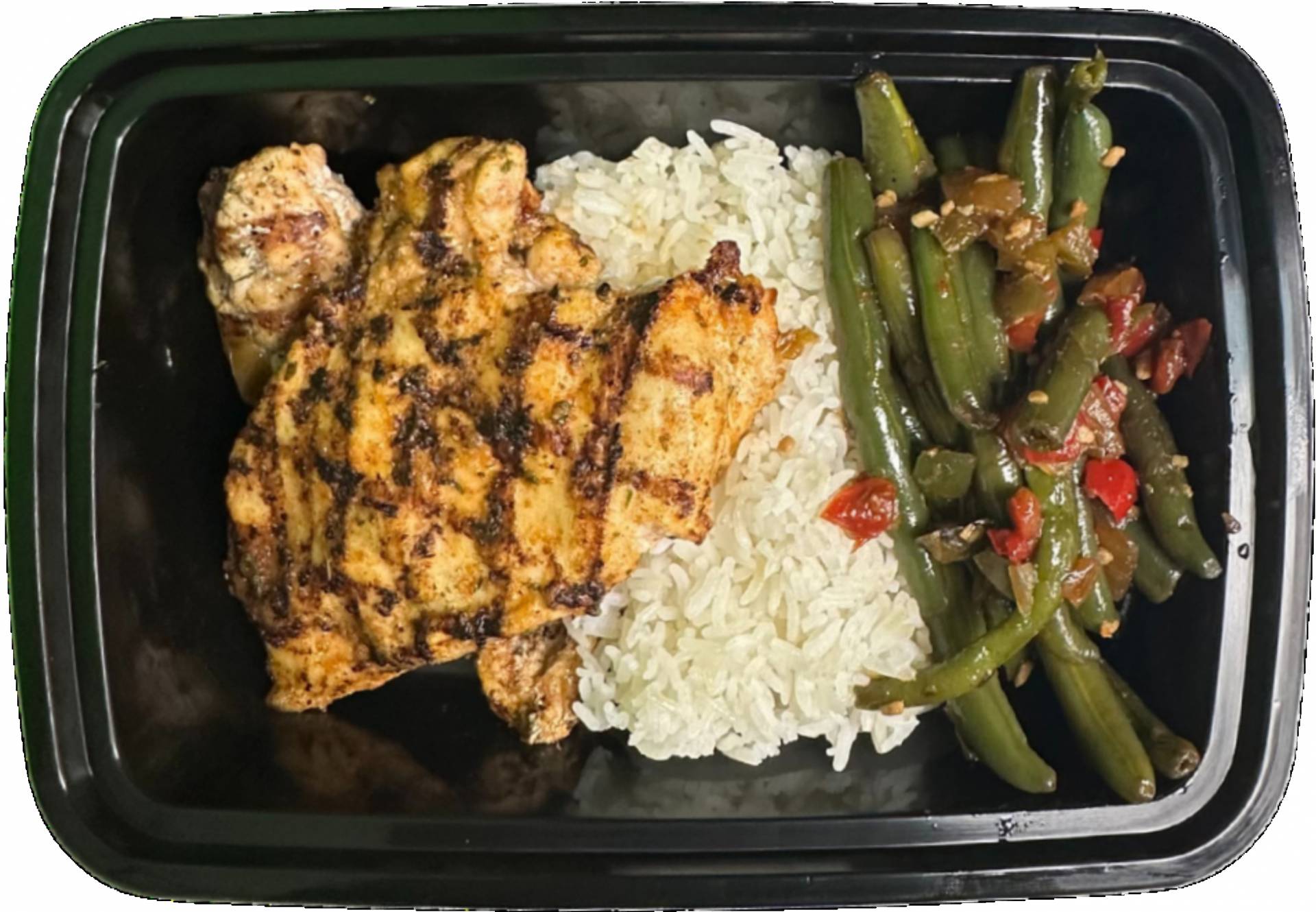 Grilled Chicken w/ Green Beans & Jasmine Rice