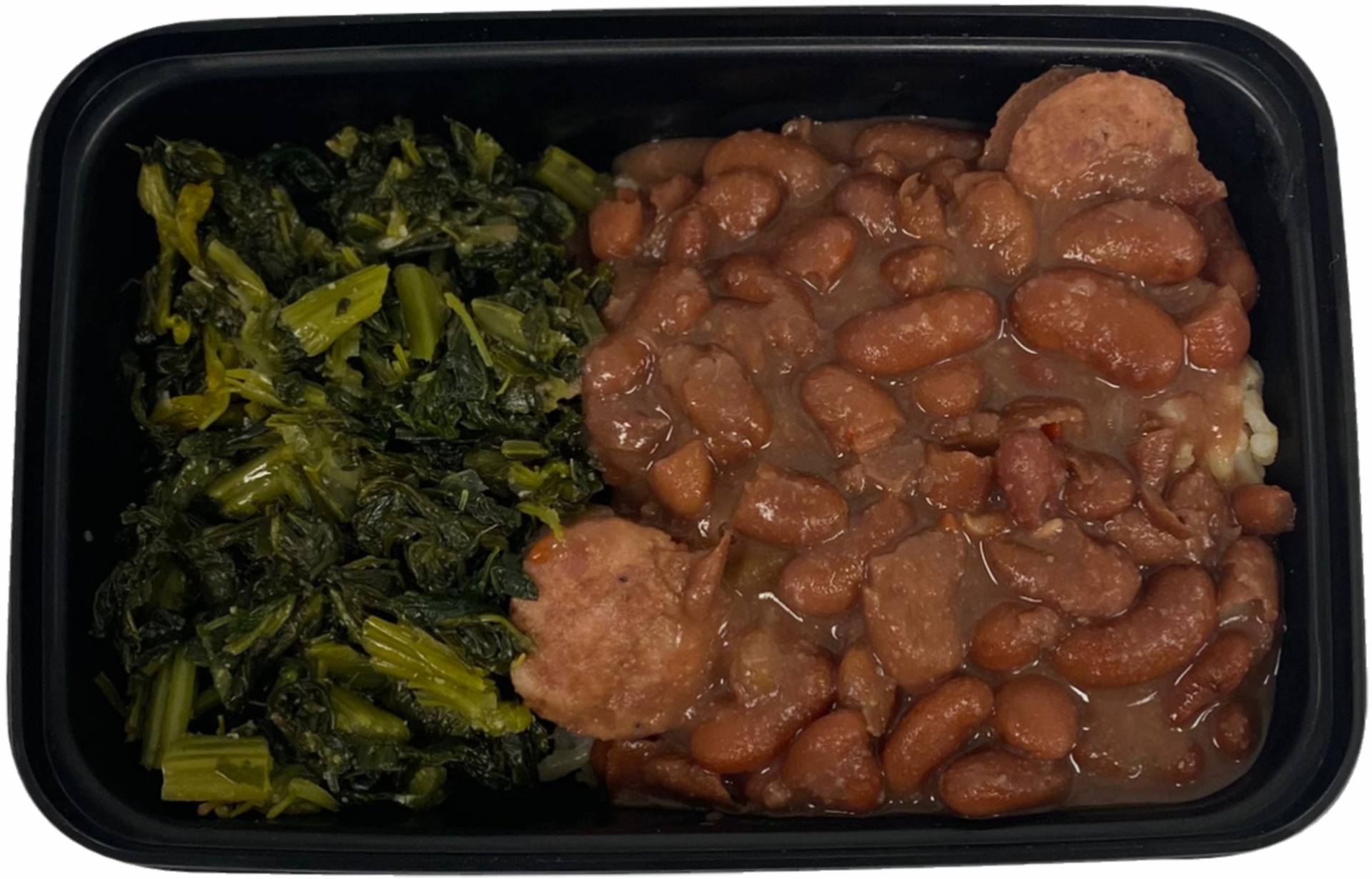 Red Beans & Mustard Greens w/ Brown Rice