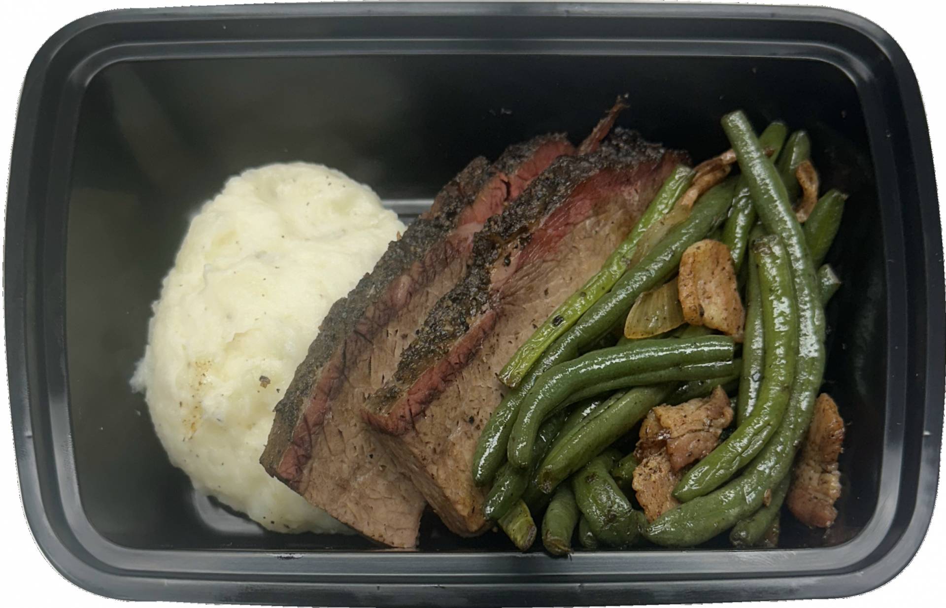 Brisket w/ Green Beans & Mashed Potatoes